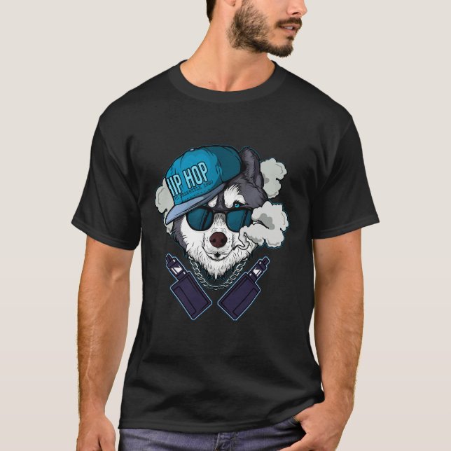 Camiseta Engraçado Vaping Illustration Rouco Vaping Legal (Frente)