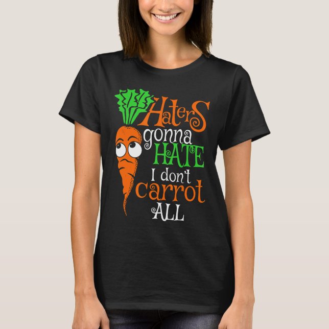 Camiseta Engraçado Vegan Anti Bullying Incêndios de Carrot  (Frente)