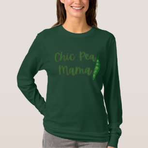 Camiseta Engraçado Vegan Chic Pea Mama Mulher de longa dura