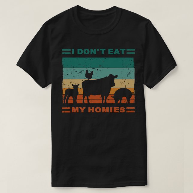 Camiseta Engraçado Vegan, eu não como meu vegetariano veget (Frente do Design)