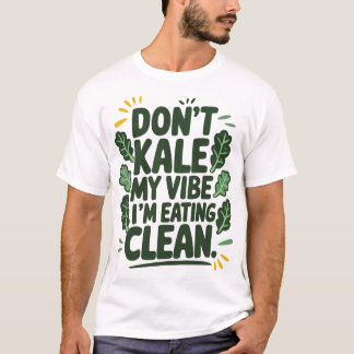 Camiseta Engraçado Vegan Pun Limpo Comendo Kale