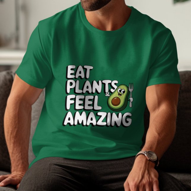 Camiseta Engraçado Vegano Abacate Coma Plantas Sinta-se Inc (Criador carregado)