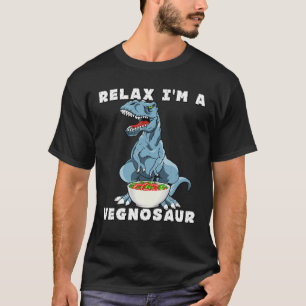 Camiseta Engraçado Vegetariano T Rex Dinossaur Relaxe Eu so