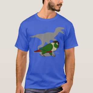 Camiseta Engraçado Velociraptor Green Cheeked Conure Birb