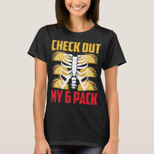 Camiseta Engraçado Ver Meu Pacote De 6 Tacos & Ribs Pun