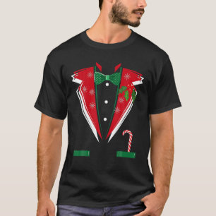 Camiseta Engraçado Verdinho de Tuxedo Figurino Feio Natal
