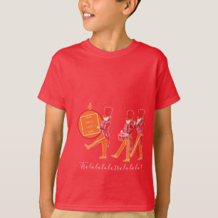 Camiseta Engraçado Vermelho Vermelho Noz Marchando Bandas B