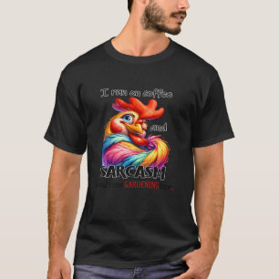 Camiseta Engraçado viciado em café em galinha Hilari