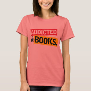 Camiseta Engraçado Viciado Em Livros Lendo Presente