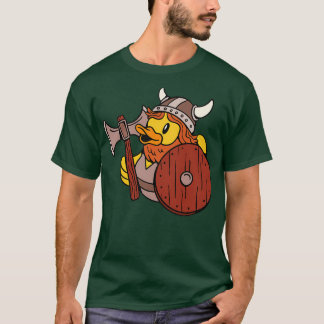 Camiseta Engraçado Viking Rubber Duck Ax Shield Helmet Bear