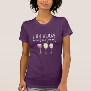 Camiseta Engraçado Vinho Cita Moda da Mulher