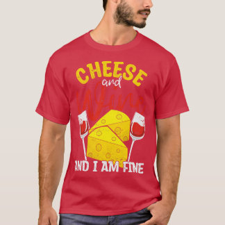 Camiseta Engraçado Vinho Foodie Gouda Queijo