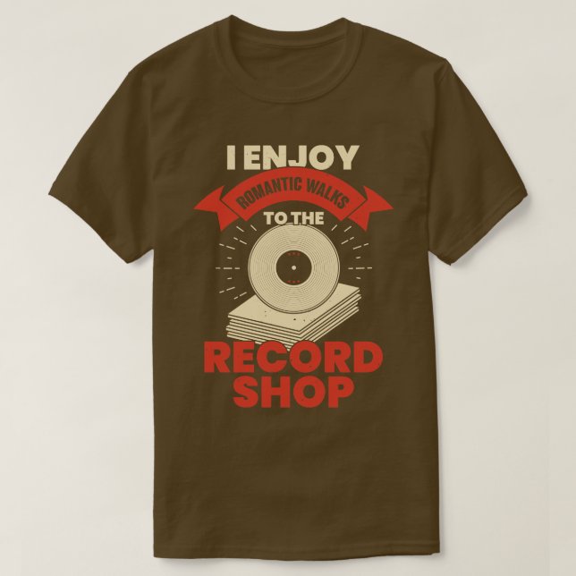 Camiseta Engraçado Vinil Records Coletando Presente Coletor (Frente do Design)