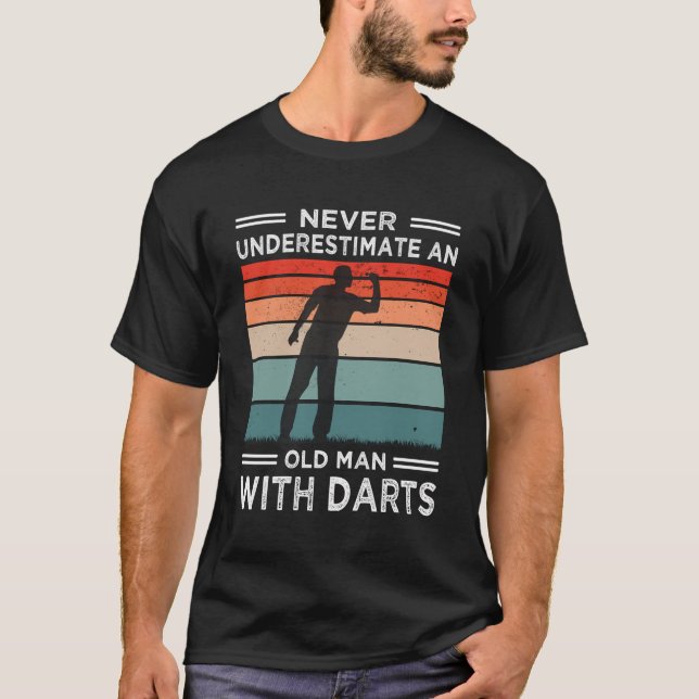 Camiseta Engraçado Vintage Darts Dart (Frente)