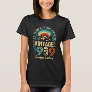 Camiseta Engraçado Vintage de 84 anos 1939 84º presente de