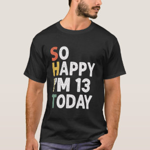 Camiseta Engraçado Vintage De Aniversário De 13 Anos Tão Fe