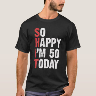 Camiseta Engraçado Vintage De Aniversário De 50 Anos Tão