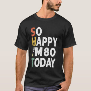 Camiseta Engraçado Vintage De Aniversário De 81 Anos Tão Fe