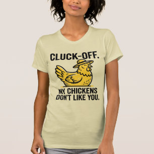 Camiseta Engraçado Vintage Frango Fã Minimalista