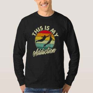 Camiseta Engraçado Vintage Frisbee Ultimate Viciado em Dúvi
