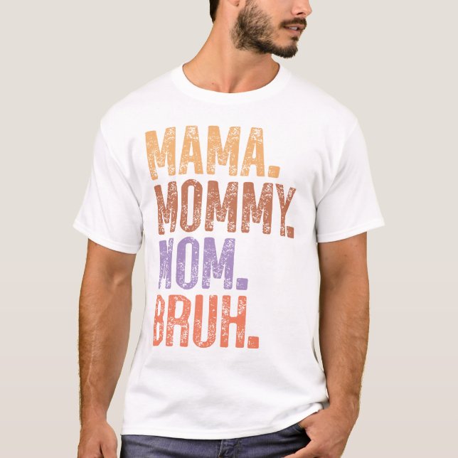 Camiseta Engraçado Vintage Mãe (Frente)