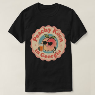 Camiseta Engraçado Vintage Peachy Keen em Georgia Peach