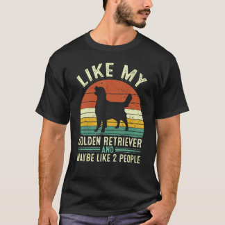 Camiseta Engraçado Vintage Retro Como Meu Golden Retriever