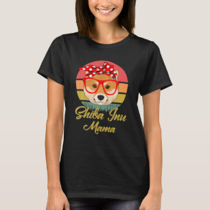 Camiseta Engraçado Vintage Retro Shiba Inu Mama Dogt Lover
