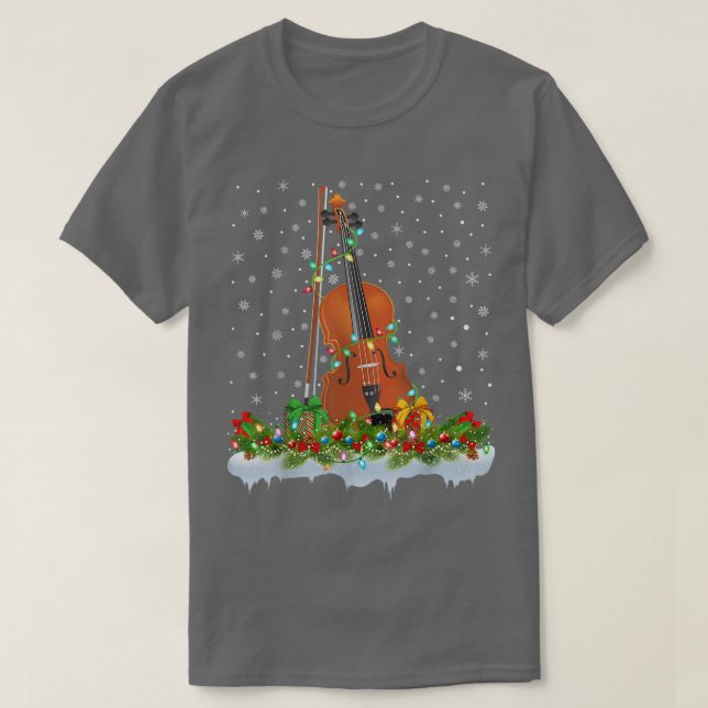 Camiseta Engraçado Violino Musical Lover Correspondendo Pap (Frente do Design)