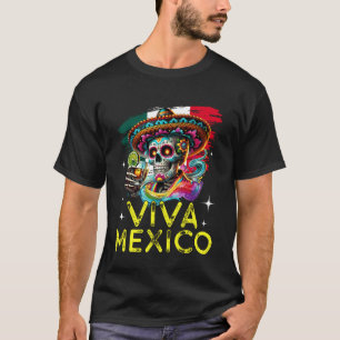Camiseta Engraçado Viva México Cabrones Dia da Independênci