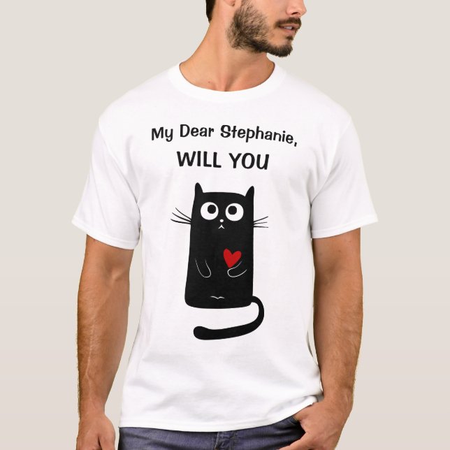 Camiseta Engraçado Você Me Casado Proposta De Casamento Nom (Frente)