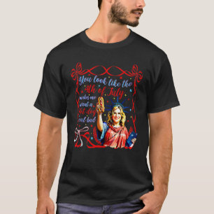 Camiseta Engraçado Você Parece O Cachorro-Quente De 4 De Ju