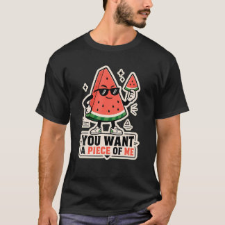 Camiseta Engraçado Você Quer Um Pedaço De Mim Melancia Retr