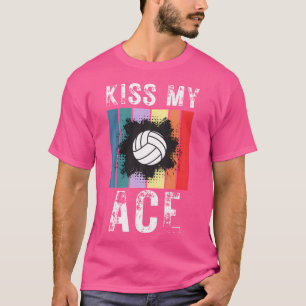 Camiseta Engraçado Voleibol Beija Meu Sunset Ace