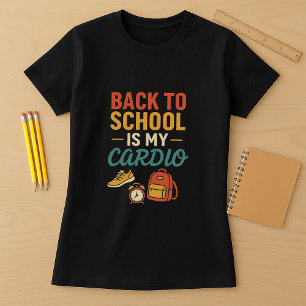 Camiseta Engraçado voltar à escola é meu professor de Cardi