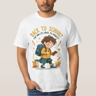 Camiseta Engraçado voltar ao Tee de Cartoon da Escola - Hum