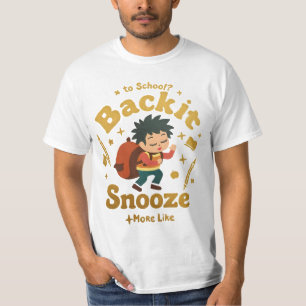 Camiseta Engraçado voltar ao Tee de Cartoon da Escola - Hum