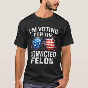 Camiseta Engraçado Votar Trump 2024 Im Votando A Favor Do