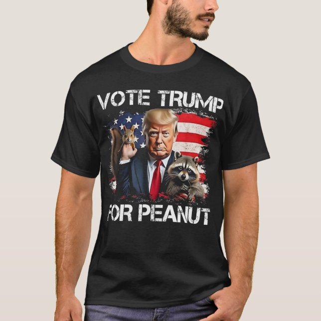 Camiseta Engraçado Voto Trump Para O Pêanut O Pêmbolo2024 (Frente)