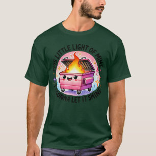 Camiseta Engraçado Vou Deixar Brilhar Lixeira Fogo UniseAdu