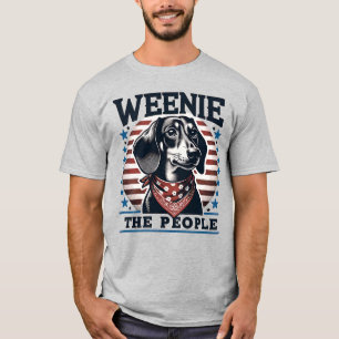 Camiseta Engraçado Weenie As Pessoas 4 de julho Dachshund
