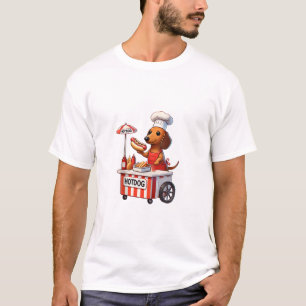 Camiseta Engraçado Weenie Dachshund Dog Sausage Hotdog Sand