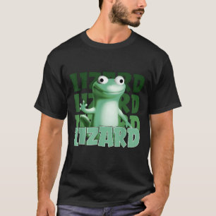 Camiseta Engraçado Weircore Animal Men Lizard Lizard Liz