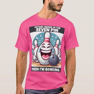 Camiseta Engraçado Wo Sete Pinos Rindo Quando Estou Jogando