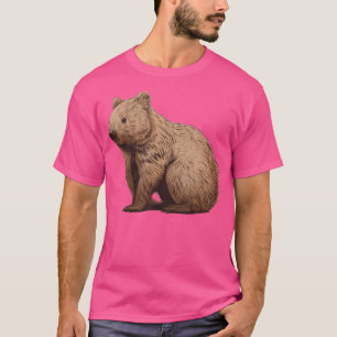 Camiseta Engraçado Wombat Face
