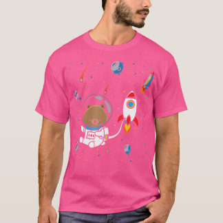Camiseta Engraçado Wombat Outer Space Australiano Wombat