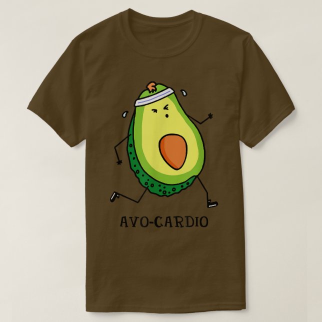 Camiseta Engraçado Workout Home Gym Comida Saudável I Avoca (Frente do Design)