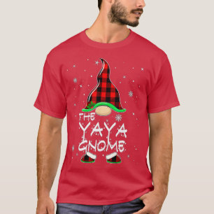 Camiseta Engraçado Xadrez de Natal do Yaya Gnomo Red Buffal