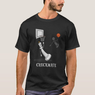 Camiseta Engraçado Xadrez Xadrez Conselho de Basquete King