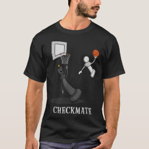 Camiseta Engraçado Xadrez Xadrez Conselho de Basquete King